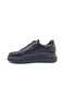 Genuine Leather Men's Black Stylish Sneakers Shoes - 5
