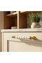 Damla Luxury Polymer Furniture Handle 128 mm White-Gold 20 Pieces Kitchen Cabinet Drawer Wardrobe Handle - 4