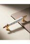 Damla Luxury Polymer Furniture Handle 128 mm White-Gold 20 Pieces Kitchen Cabinet Drawer Wardrobe Handle - 6
