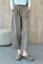 Shalwar Linen Trousers Khaki - 2
