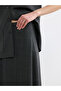 Soulife Anthracite Zippered A-Line Plaid Skirt - 4