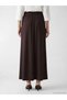 Brown A-Line Belmando Skirt with Elastic Waist - 4