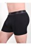 Men's Boxer Briefs with 95% Cotton and Breathable Fabric Royal Black 3-Piece - 3