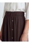 Brown A-Line Belmando Skirt with Elastic Waist - 3