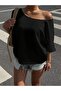 Women's One-Shoulder Off-Shoulder Loose Cotton in Soft-Textured Basic Blouse Summer Stylish Blouse 0081 - 4