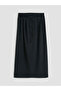 Lcw Grace Black Elastic Waist Patterned A-Line Skirt - 4