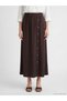 Brown A-Line Belmando Skirt with Elastic Waist - 2