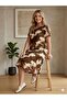 Plus Size Woven Viscose Yandan C Pocketed Relaxed Fit High Quality Dress - 3