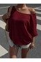 Women's One-Shoulder Off-Shoulder Loose Cotton in Soft-Textured Basic Blouse Summer Stylish Blouse 0081 - 3