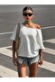 Women's One-Shoulder Off-Shoulder Loose Cotton in Soft-Textured Basic Blouse Summer Stylish Blouse 0081