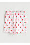 Shirt Collar Strawberry Patterned Girls' Shorts Pajama Set (S6) - 5