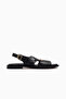 Women's Leather Daily Sandals 26Y D26Ys-2780 Black