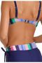 طقم بيكيني نسائي من Laci Stripe منقوش مع شورت قابل للإزالة - 4