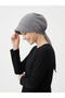 Medical Suitable Dark Gray Cotton Piece Combed Cotton Visor Cap with Pleated Back Tie-Detail Hat Cap - 4