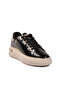 Black Patent Leather Lace-Up Women's Sneaker - 4