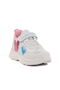 White Blue Velcro Mesh Girls' Sports Shoes - 3