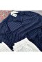 Men's Crepe Fabric Striped Shirt and Pants Set - 2