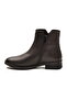 Brown Genuine Leather Women's Heeled Boots with Fleece Inside - 4