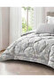 6pc Comforter Set Reversible Twin Comforter Set with 2 Pillow Shams 2 Pillowcases & Fitted Sheet - 2