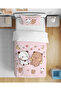 Bubu Dudu Patterned 3D Digital Print Piece Single Girls' Duvet Cover Set Sleeping Set