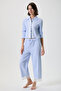 Lace Detailed Striped Pajama Set