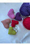 100% Hand Knitted Amigurumi Heart Keychain (1 Piece)