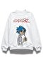 Unisex Oversized Gorillaz Mega Printed Crew Neck Hoodless Sweatshirt