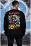 Unisex Oversized Iron Maiden the Number of the Beast Back Printed Hoodless Sweatshirt - 3