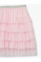 Elastic Waist Glittery Layered Mini Tutu Skirt - 3