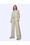 222 Banda Alber Full Zip Women's Beige Regular Zip-Up Sweatshirt - 3