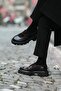 Denver Model Genuine Leather Handmade Burgundy Casual Shoes