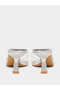 Diamante Clear Strap Kitten Heel Mules - 4