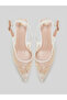 Lace Slingback Stiletto Heels Shoes - 5