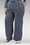 67038 Large Size Men's Collared Muslin Trouser Suit - Anthracite - 6