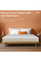 Memory Foam Mattress Topper | Back Support | Anti-skid | Twin Size 200L x 200W x 5H cm - 2