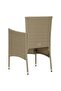 Garden Dining Chairs 2 pcs Poly Rattan Beige - 5