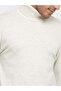 Regular Fit Ecru Melange Turtle Neck Pullover - 4
