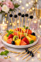 Black Beaded Decorative Toothpicks, Pack of 12 – Fruit, Cocktail, and Party Presentation Toothpicks