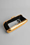 Gold Metallic Mesh Leather Chain Metal Cover Clutch Bag - 5