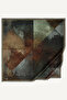 Orange Seal Pattern Organic Scarf - 2