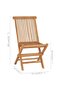 Folding Garden Chairs 2 pcs Solid Teak Wood - 3