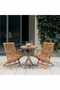 3 Piece Garden Dining Set Solid Wood Teak