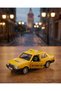 Classic Yellow Taxi Toy Car with Lights and Sounds, Openable Doors, and Pull and Drop Feature - 4