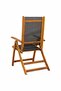 Folding Garden Chairs 2 pcs Solid Acacia Wood and Textilene - 6