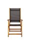 Folding Garden Chairs 2 pcs Solid Acacia Wood and Textilene - 2