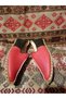 Red Black Men's Yemeni Sandals Genuine Leather Hand-Sewn Double Color Size 42 - 4