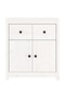 Sideboard White 70x35x80 cm Solid Wood Pine - 4