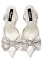 Women's Pointed Toe Ankle-Tie Thin-Heeled Rhinestone Bow Formal Shoes 4200 - 6