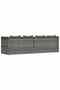 Garden Bed Grey 200x60 cm Poly Rattan - 7