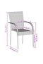 Stackable Outdoor Chairs 2 pcs Grey Poly Rattan - 3